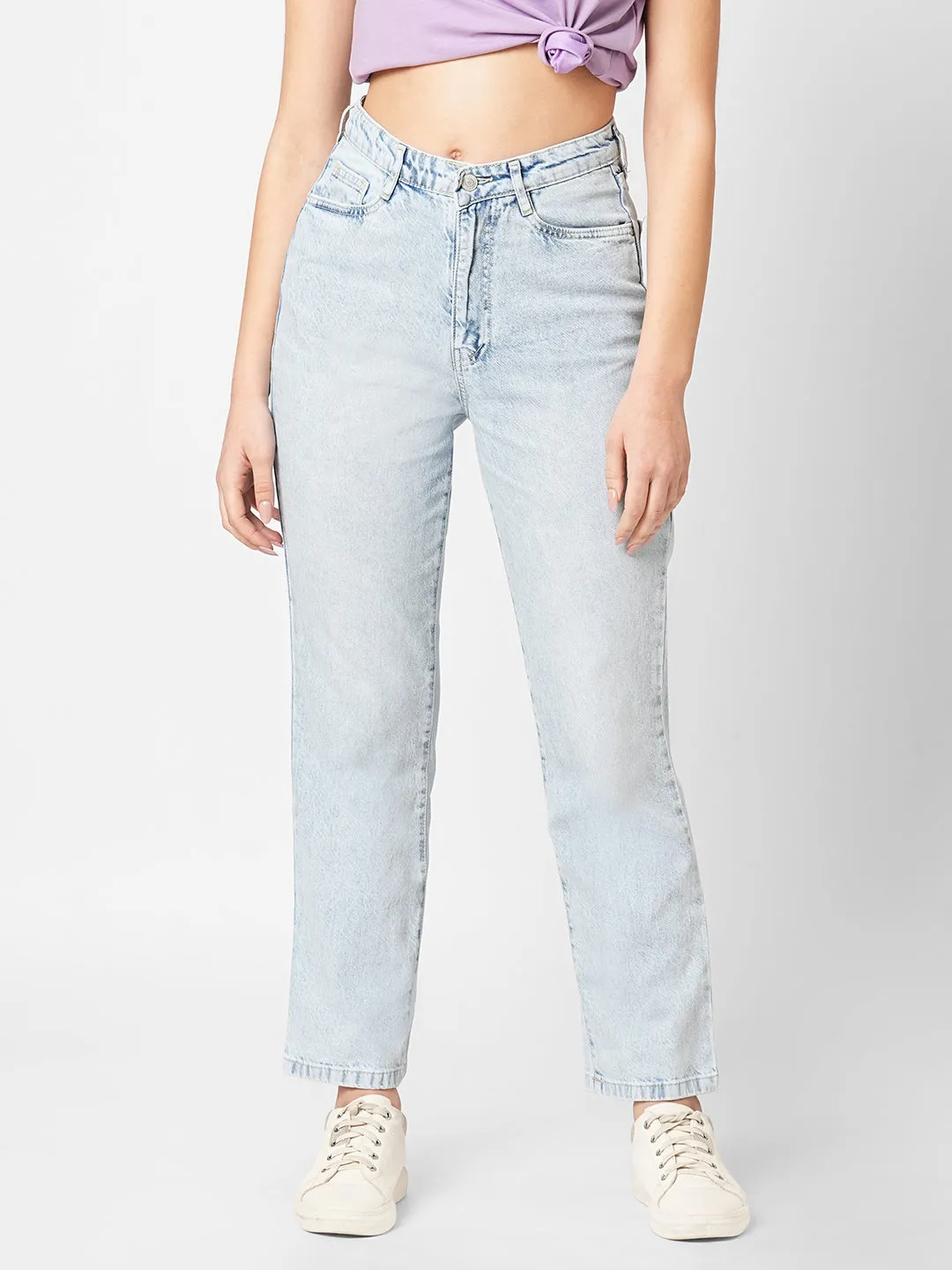 Women High-Rise Slim Straight Fit Jeans