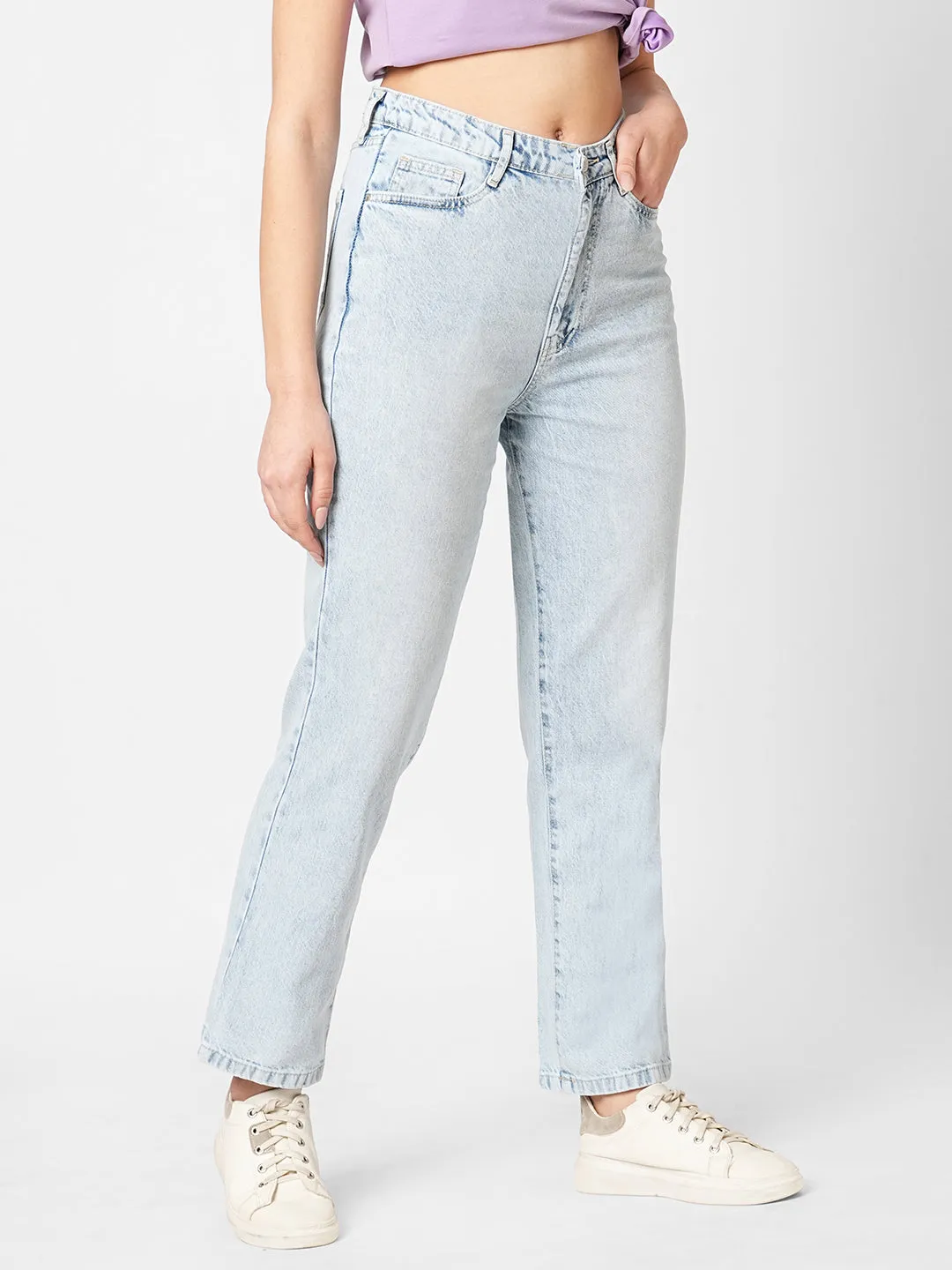 Women High-Rise Slim Straight Fit Jeans