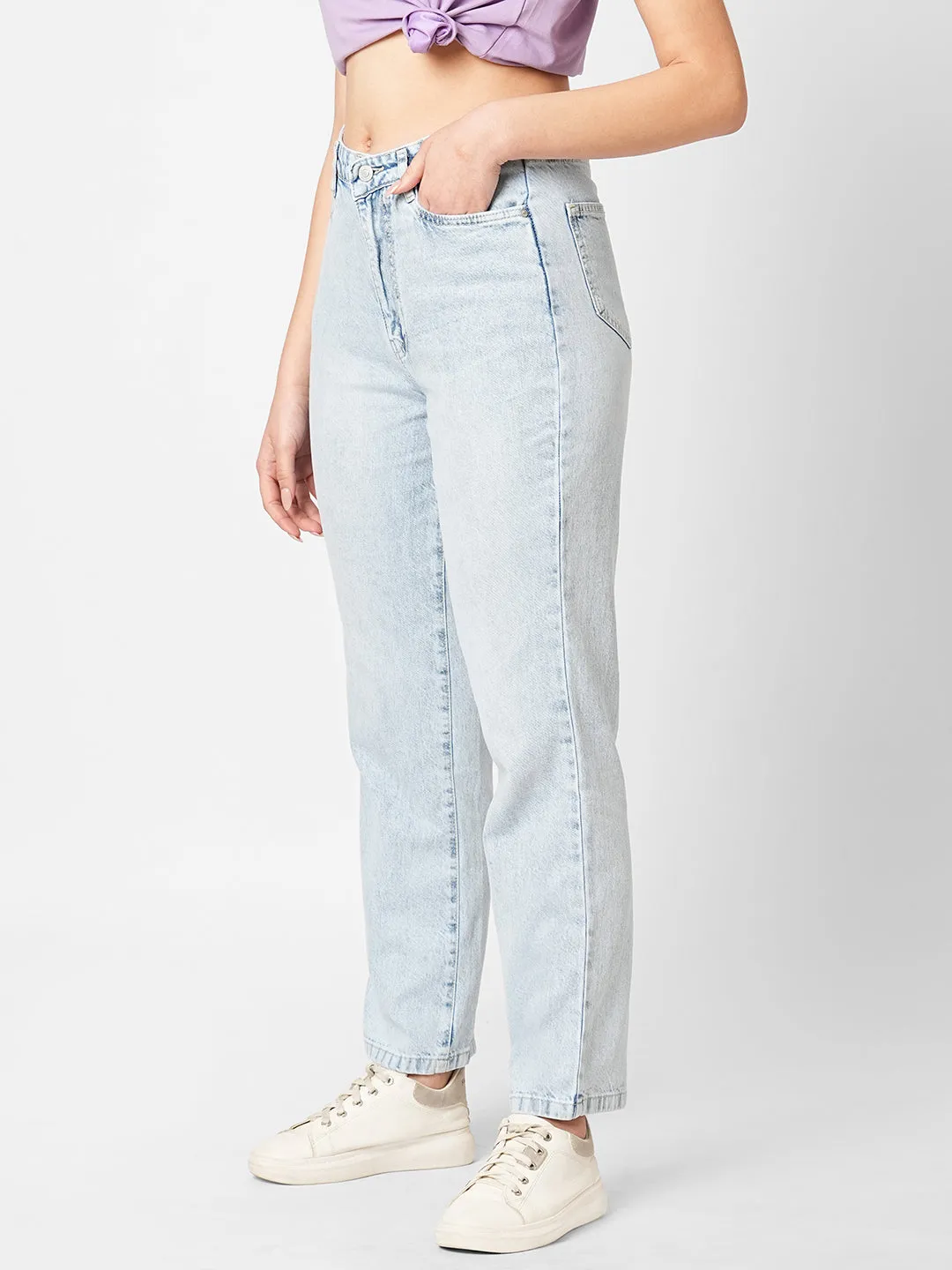 Women High-Rise Slim Straight Fit Jeans