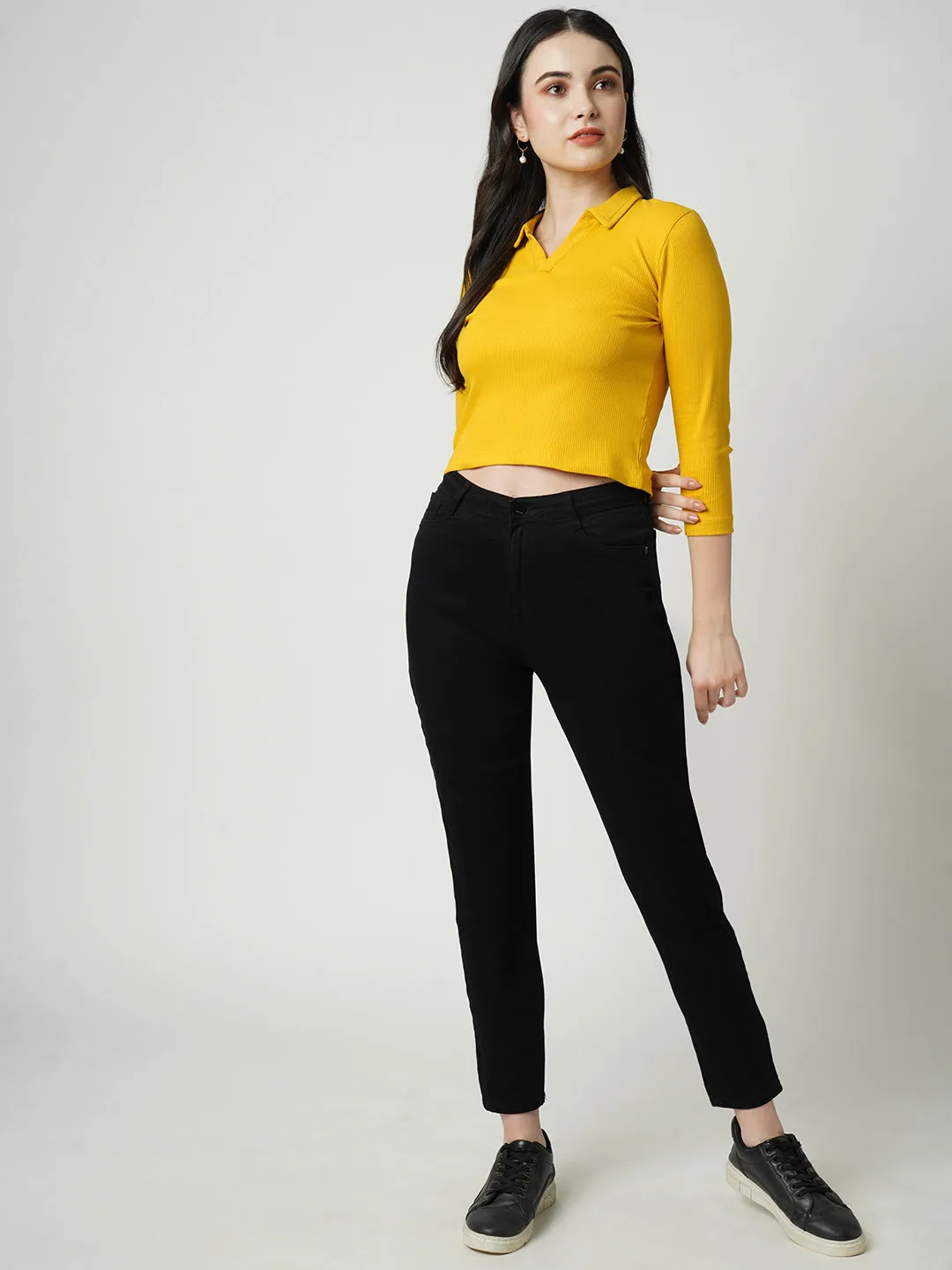Women High-Rise Slim Straight Fit Jeans