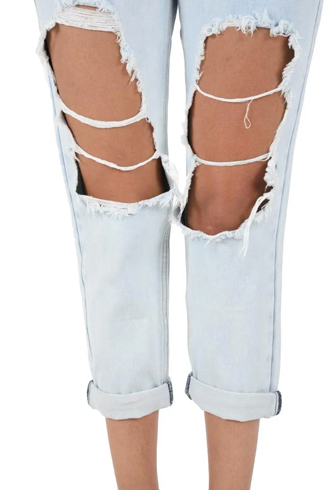 Women's Destroyed Boyfriend Jeans