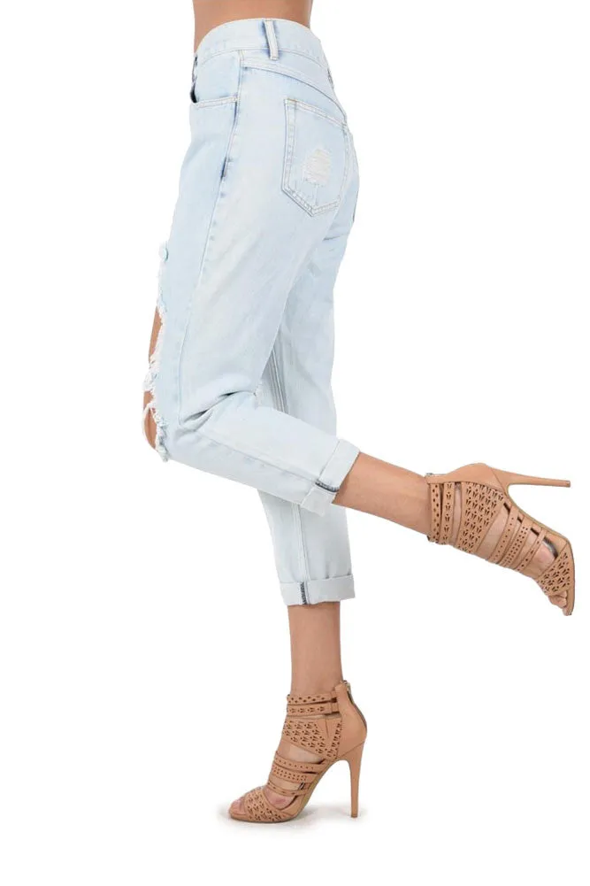 Women's Destroyed Boyfriend Jeans